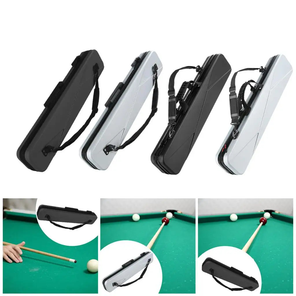 Lightweight Billiard Stick Carrying Case 1/2 Split Club Bag for Traveling Billiards,Lockable Hard Shell Travel Pool Sticks Case