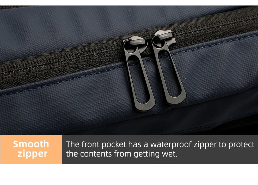 HcanKcan Men Fashion Backpack Slim 14 Inch Laptop Bag Business Multifunctional Waterproof School Unisex Casual Travel Black Bag