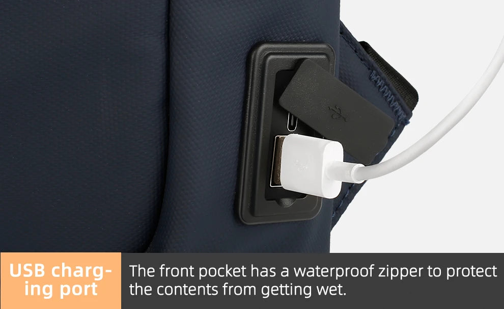 HcanKcan Men Fashion Backpack Slim 14 Inch Laptop Bag Business Multifunctional Waterproof School Unisex Casual Travel Black Bag