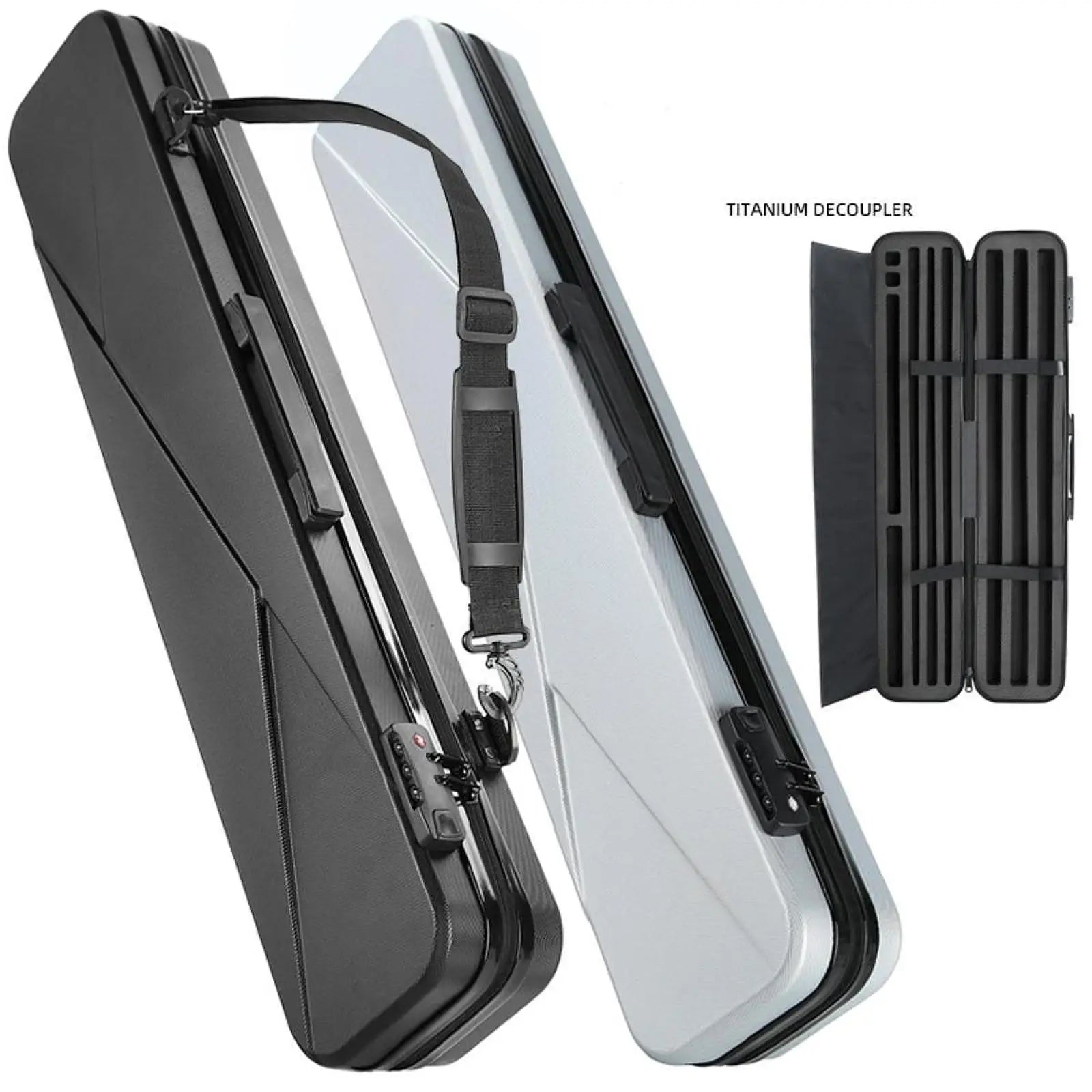 Lightweight Billiard Stick Carrying Case 1/2 Split Club Bag for Traveling Billiards,Lockable Hard Shell Travel Pool Sticks Case