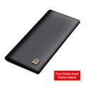 LAORENTOU Long Men's Wallet Soft Ultra-Thin Genuine Leather Wallet With Card Slot Large Capacity Male Purse Wallet Clutch Bag