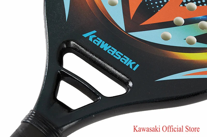 Kawasaki 2022 Padel Tennis Carbon Fiber Soft EVA Face Tennis Paddle Racquet with Padle Bag Cover Beach Tennis Paddle Racket