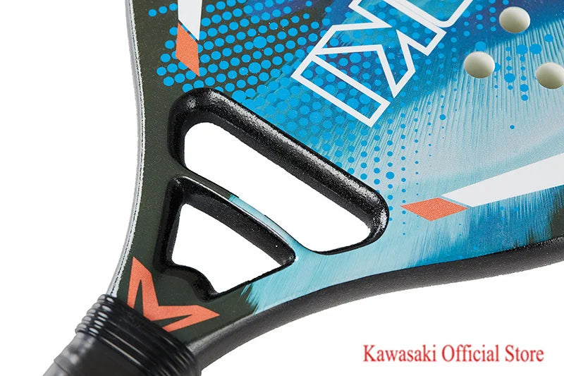 Kawasaki 2022 Padel Tennis Carbon Fiber Soft EVA Face Tennis Paddle Racquet with Padle Bag Cover Beach Tennis Paddle Racket