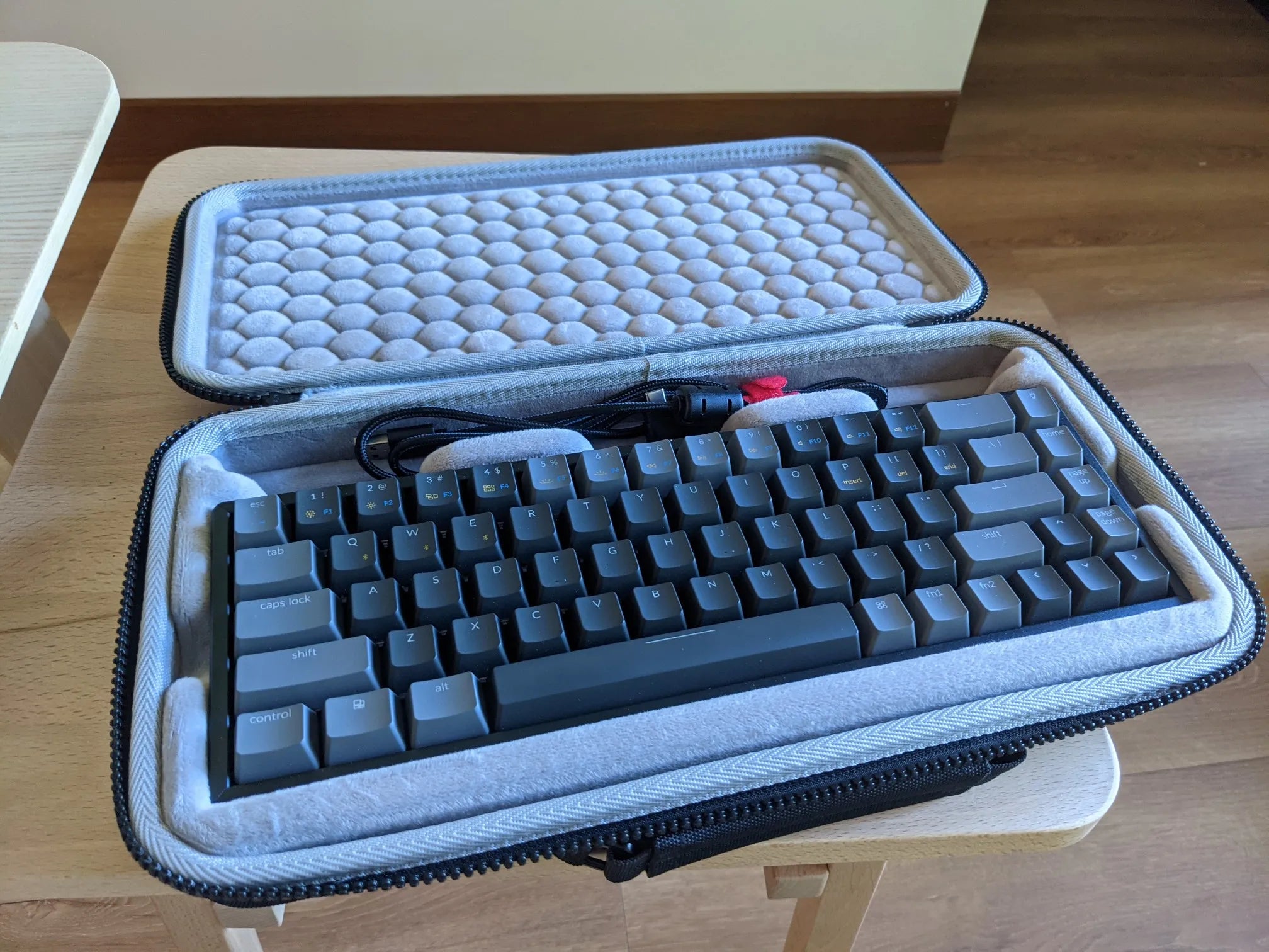 For Keychron K2 K3 K4 K6 K8 K10 Pro Mechanical Keyboard Storage Box Fashion Hard Bag Carrying Case