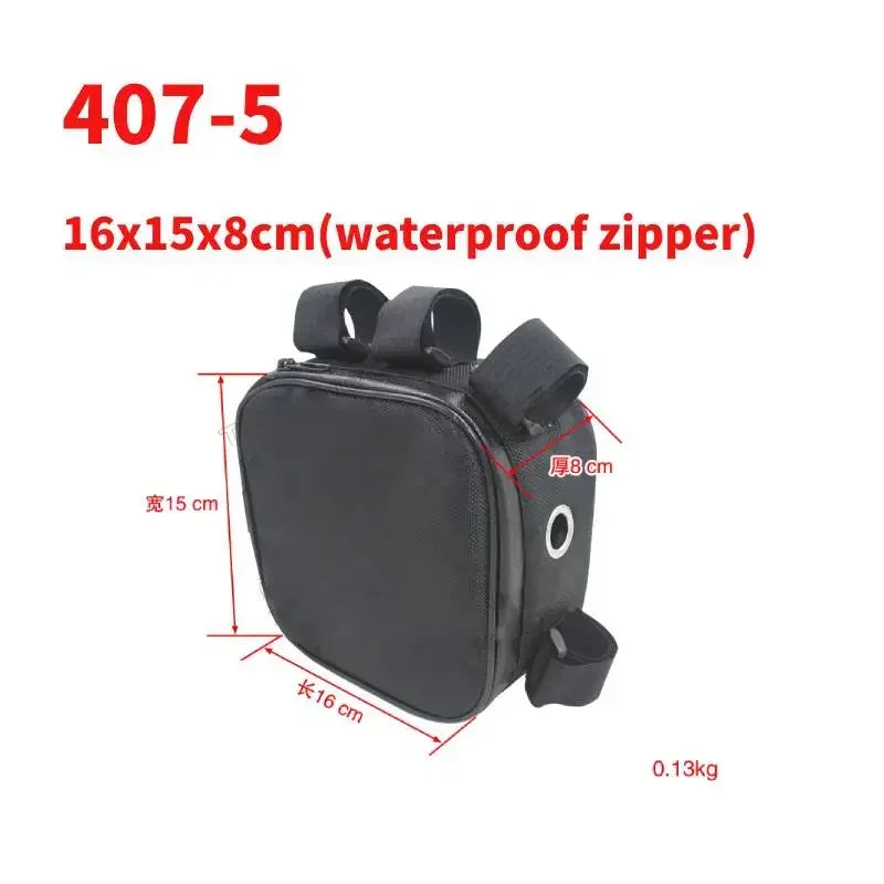 Bicycle Tube Frame Pack Bag, Battery Front Tool Box, Storage Case, MTB Ebike