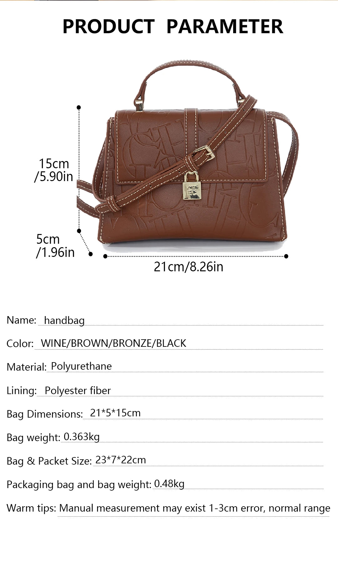 CH Fashion Classic Women's Tote Bag Niche Brand Fashion Monogram Print Lock Design New Trend Exquisite Women's Shoulder Bag