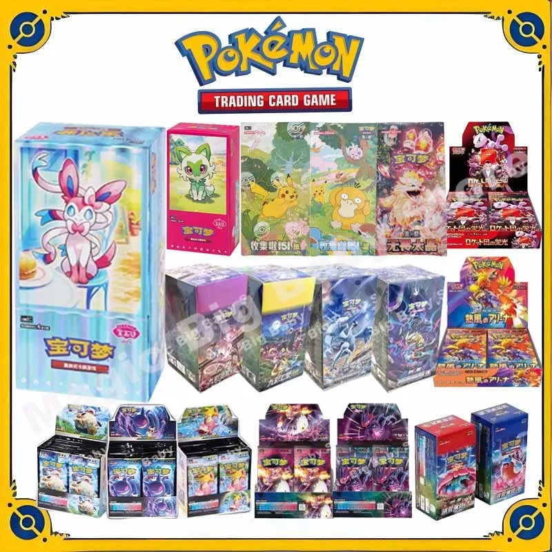 Pokemon Original Card 151Trip See Gem Bag V1 V2 Fearless Tai Crystal Friend Source Excited Mao Li Indigo Call Mu Que Black Flame