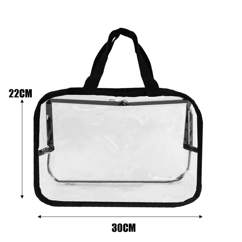 Large Clear PVC Storage Bag Travel Waterproof Organizer Bags Cosmetics Pouch Reusable Toy Storage Bag for Building Block Puzzle