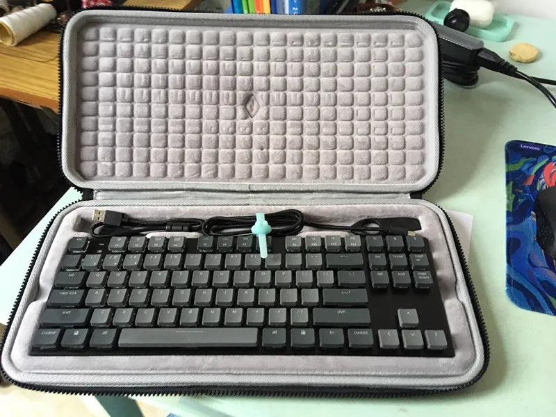 For Keychron K2 K3 K4 K6 K8 K10 Pro Mechanical Keyboard Storage Box Fashion Hard Bag Carrying Case