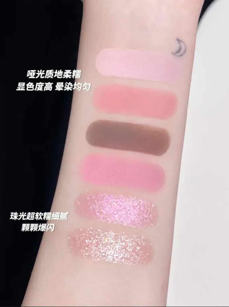 Flower Knows Makeup Set Swan Ballet Concealer Palette Embossed Blusher Shine Lipstick Kit With Bag THE SWEETIE BEAR Bunny Garden