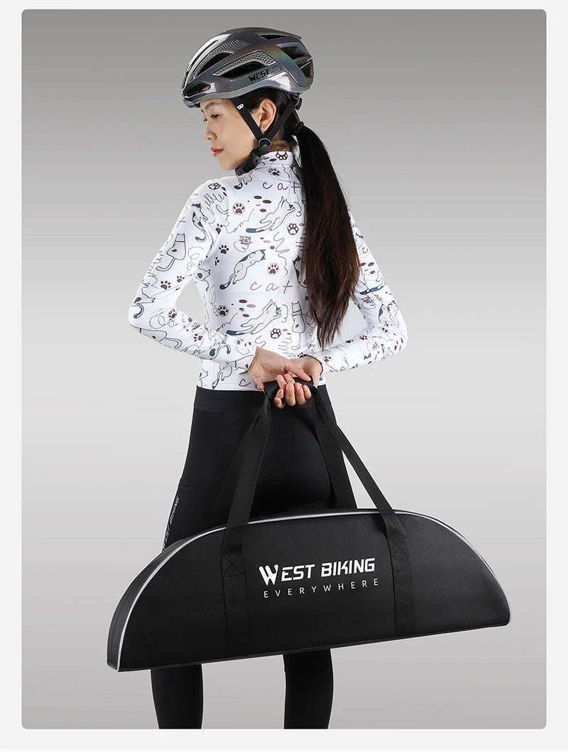 WEST BIKING Portable Bicycle Magnetic Resistance Roller Training Stand Indoor MTB Road Bike Roller Trainer with Storage Bag