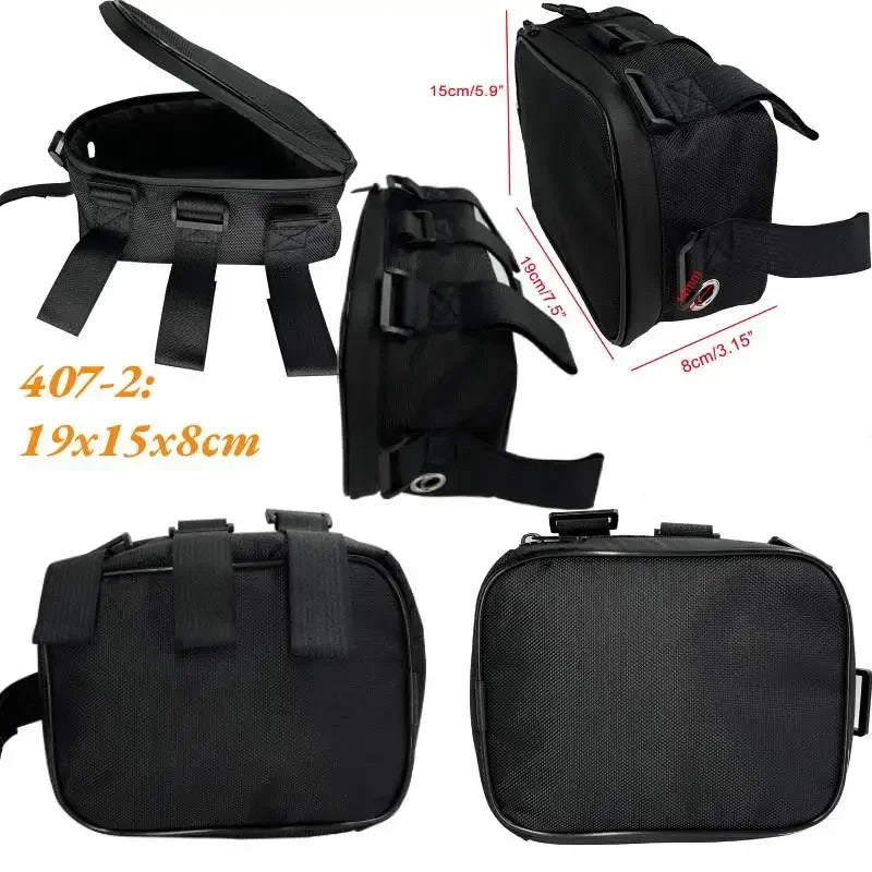 Bicycle Tube Frame Pack Bag, Battery Front Tool Box, Storage Case, MTB Ebike
