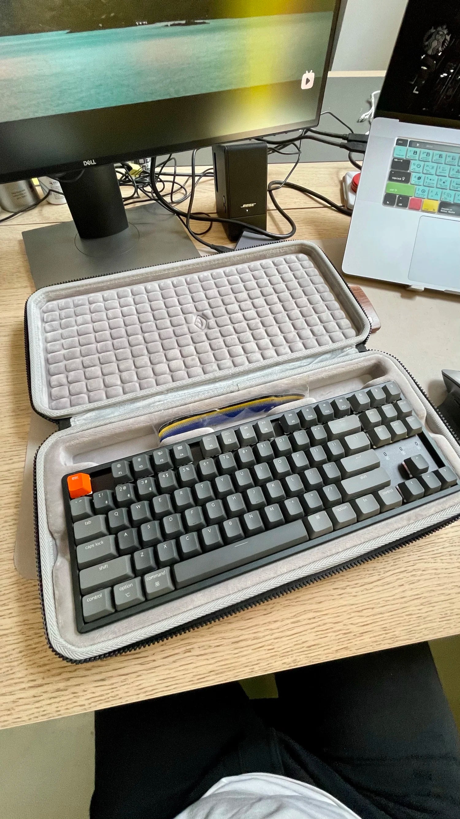 For Keychron K2 K3 K4 K6 K8 K10 Pro Mechanical Keyboard Storage Box Fashion Hard Bag Carrying Case