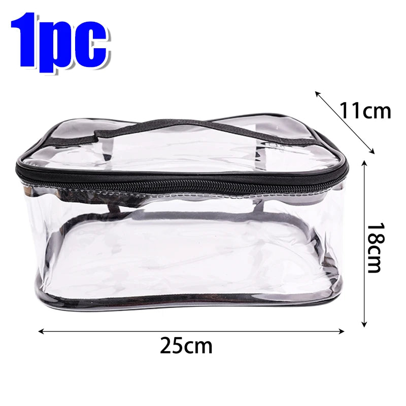 Large Clear PVC Storage Bag Travel Waterproof Organizer Bags Cosmetics Pouch Reusable Toy Storage Bag for Building Block Puzzle