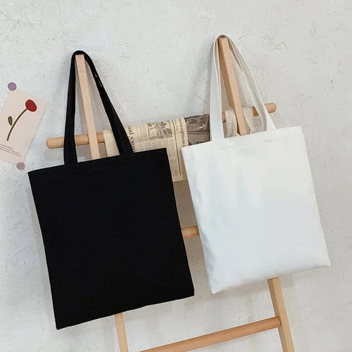 10 pcs Custom Logo Printed Plain Bulk Large Reusable Eco Friendly Cotton Canvas Tote Shopping Bag for Shopping School