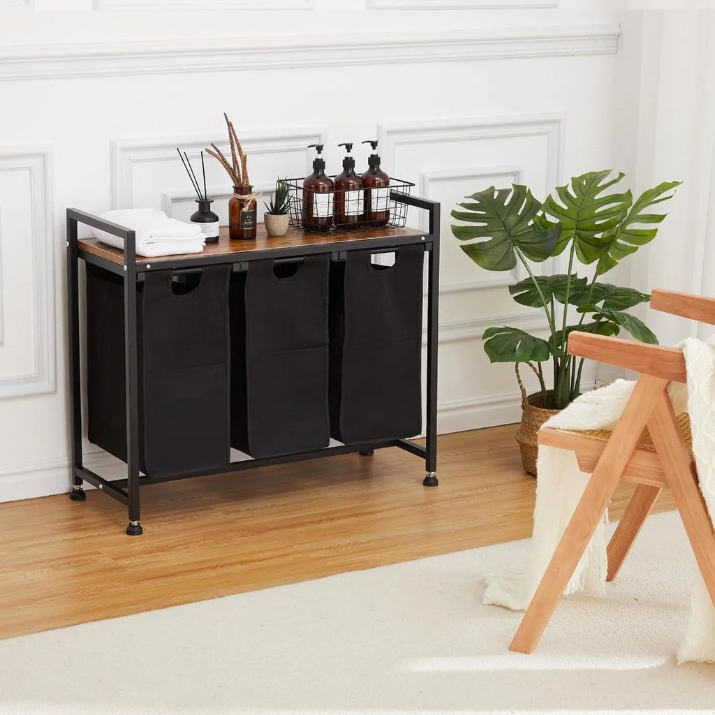 Laundry Hamper, Laundry Basket Organizer Laundry Sorter 2 Section with Removable Laundry Bag and Top Shelf, Dirty Clothes Hamper