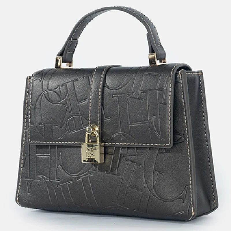 CH Fashion Classic Women's Tote Bag Niche Brand Fashion Monogram Print Lock Design New Trend Exquisite Women's Shoulder Bag