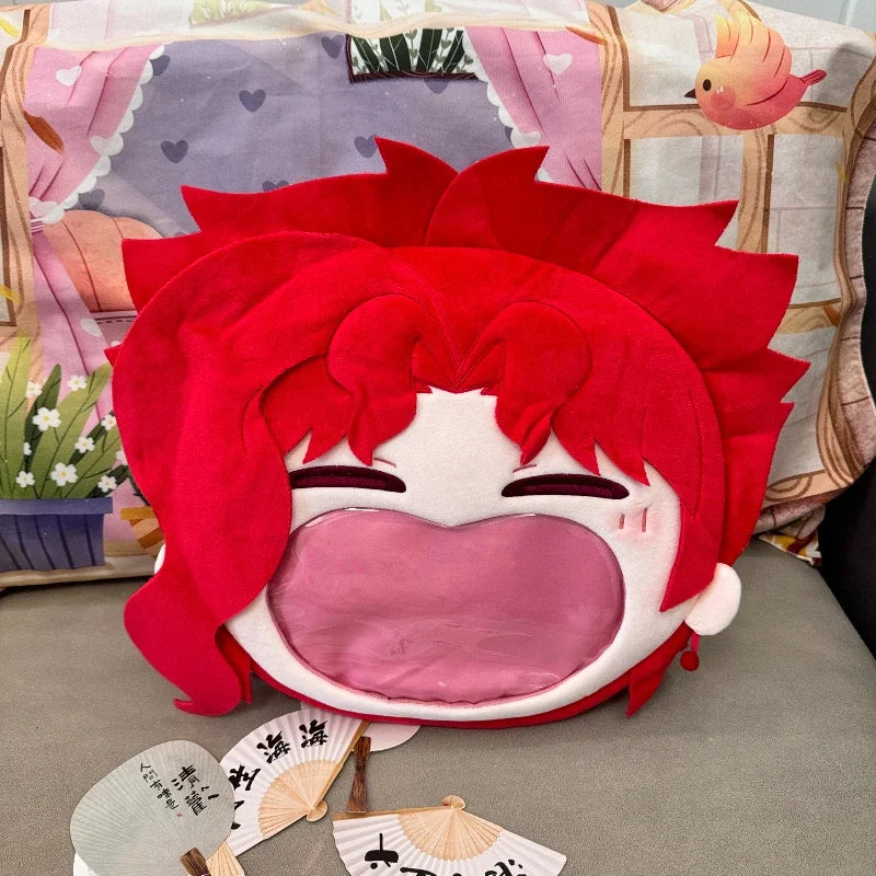 Japan Anime Kakyoin Noriaki Kawaii Big Face Cosplay Itbag Lolita Women Shoulder Bags Plush Backpack Funny Decor Fans Gift Bag