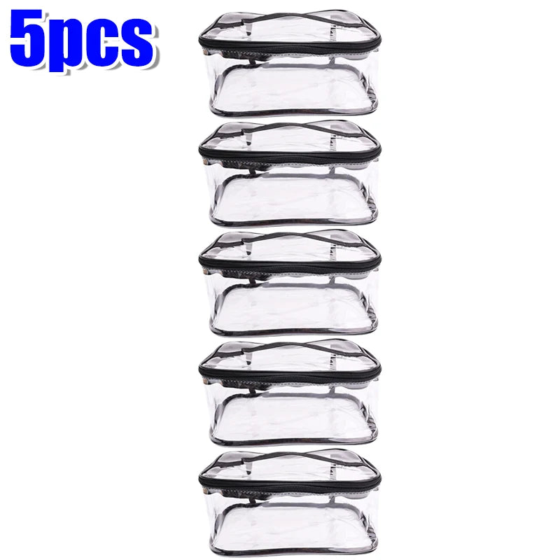 Large Clear PVC Storage Bag Travel Waterproof Organizer Bags Cosmetics Pouch Reusable Toy Storage Bag for Building Block Puzzle