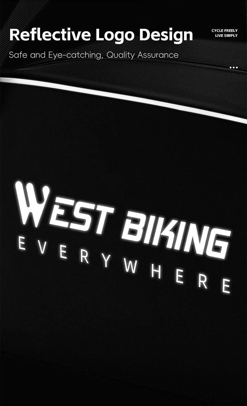 WEST BIKING Portable Bicycle Magnetic Resistance Roller Training Stand Indoor MTB Road Bike Roller Trainer with Storage Bag