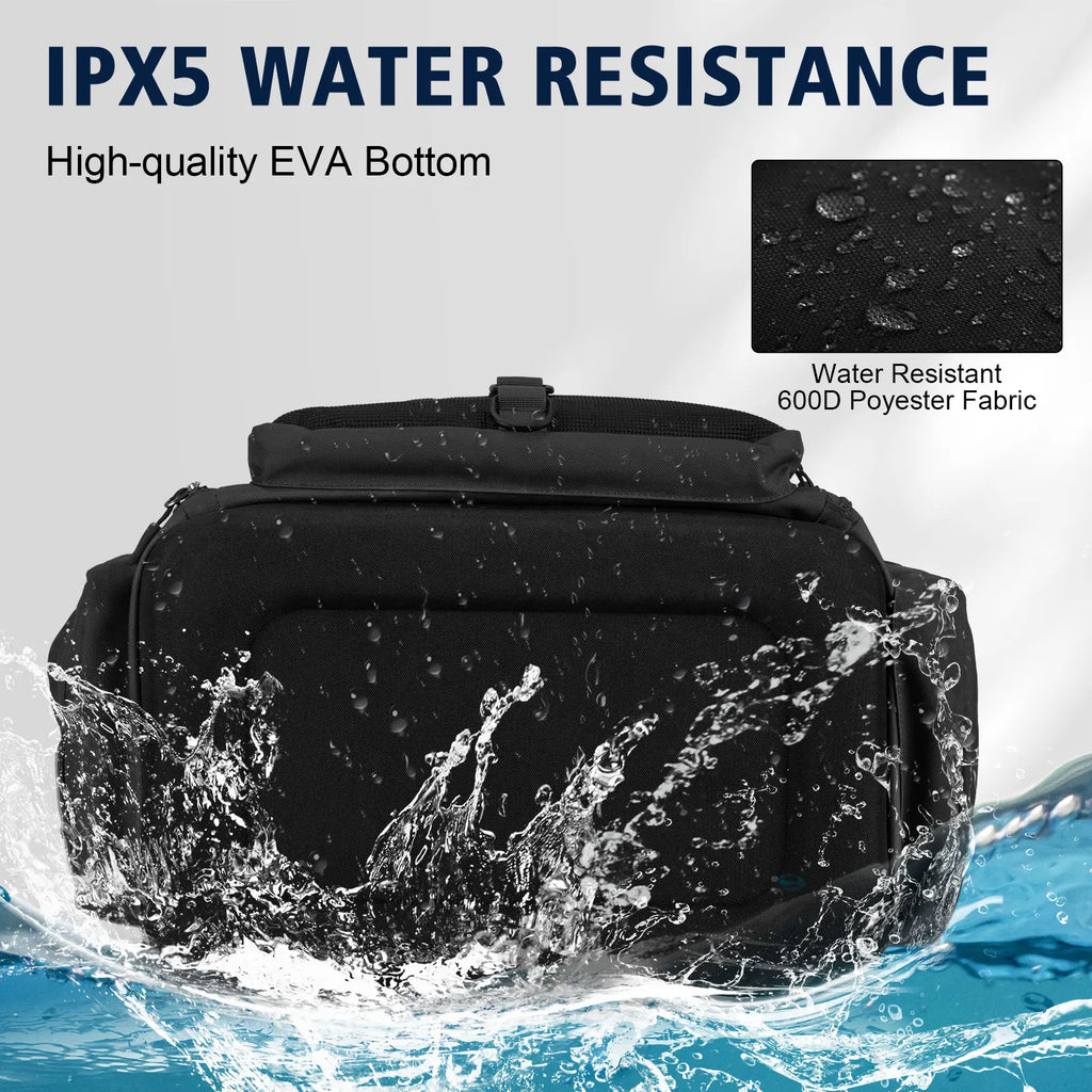 Goture 55*36*28cm Waterproof Fishing Backpack Tackle Bag Hard Bottom with Rod Holders Fish Tool Storage Outdoor Camping Bag