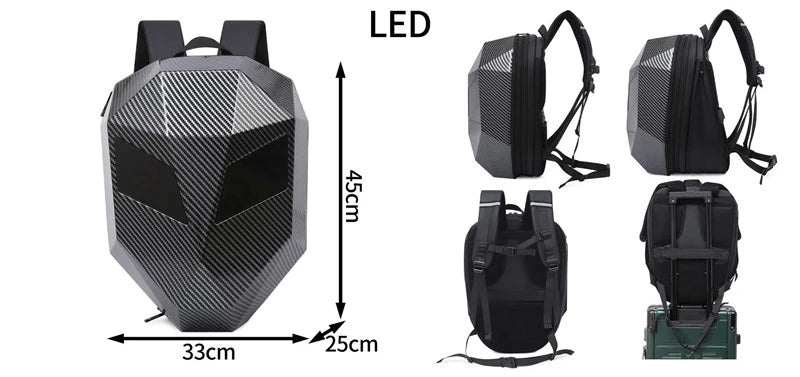 LED Backpack Motorcycle helmet bag Riding equipment waterproof multi-functional luminous backpacks School Bag Back Pack Plecak
