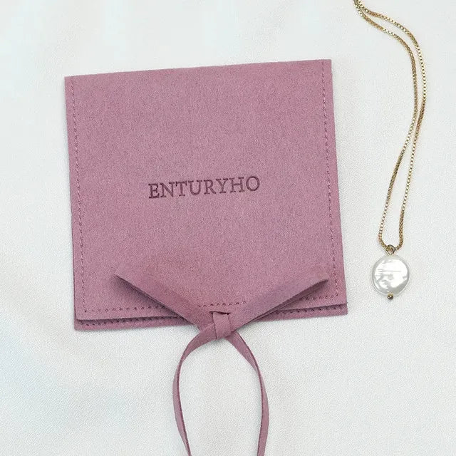 50 Jewelry Gift Bags Custom Logo 8X8cm Yellow Microfiber Packaging Pouch For Rings Earrings Tarot Card Wedding Favors Velvet Bag