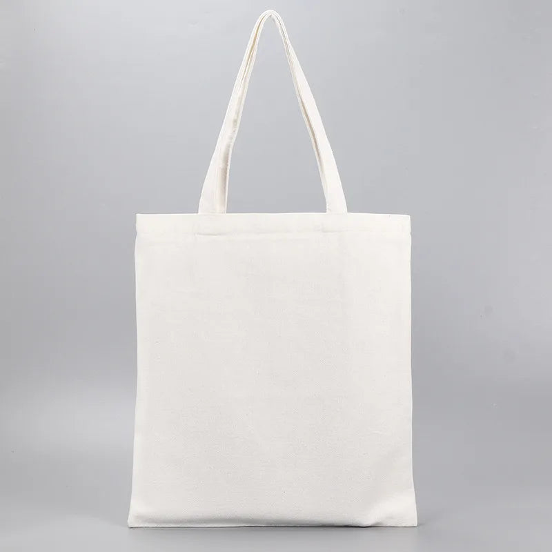 10 pcs Custom Logo Printed Plain Bulk Large Reusable Eco Friendly Cotton Canvas Tote Shopping Bag for Shopping School