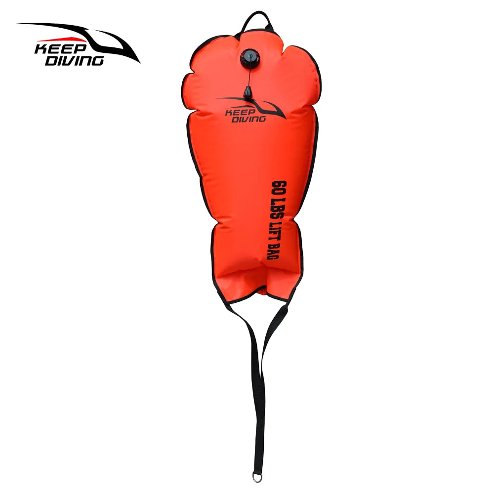 KEEP DIVING Scuba Diving 60LBS/70LBS/125LBS/140LBS Lift Bag Big Exhaust Valve with a Head Pumping