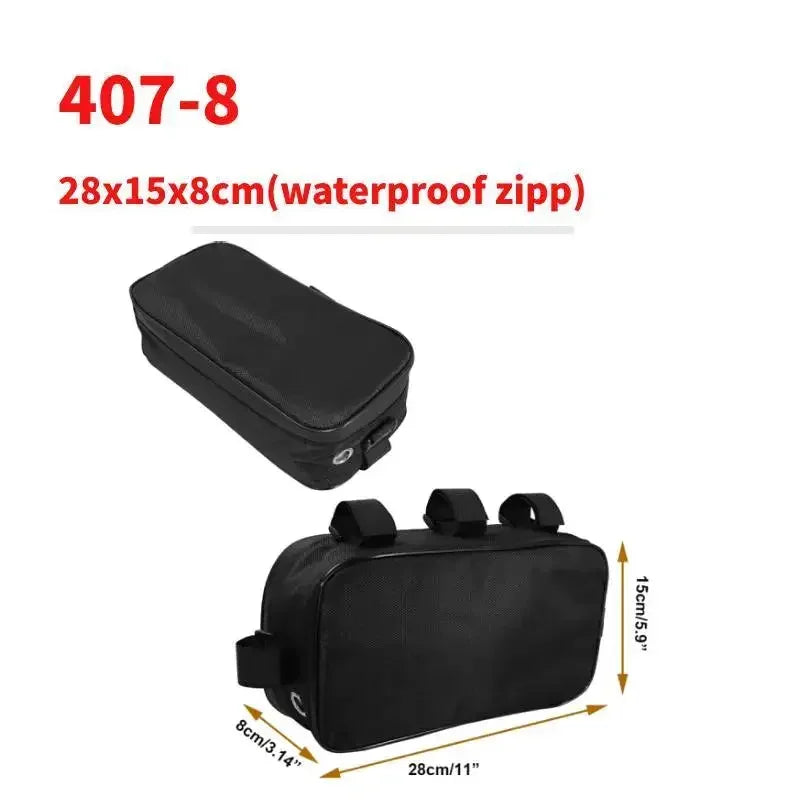 Bicycle Tube Frame Pack Bag, Battery Front Tool Box, Storage Case, MTB Ebike