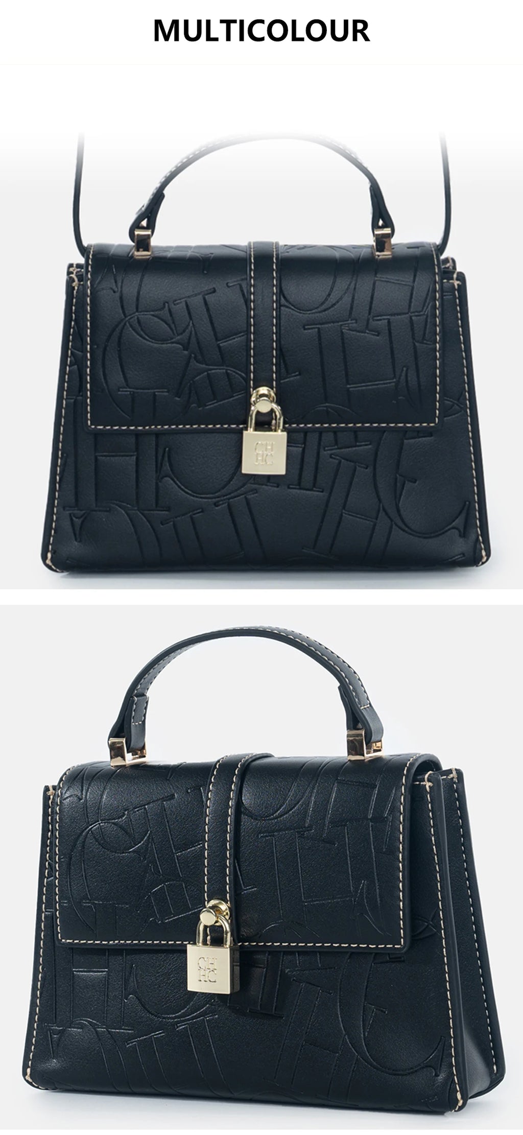 CH Fashion Classic Women's Tote Bag Niche Brand Fashion Monogram Print Lock Design New Trend Exquisite Women's Shoulder Bag