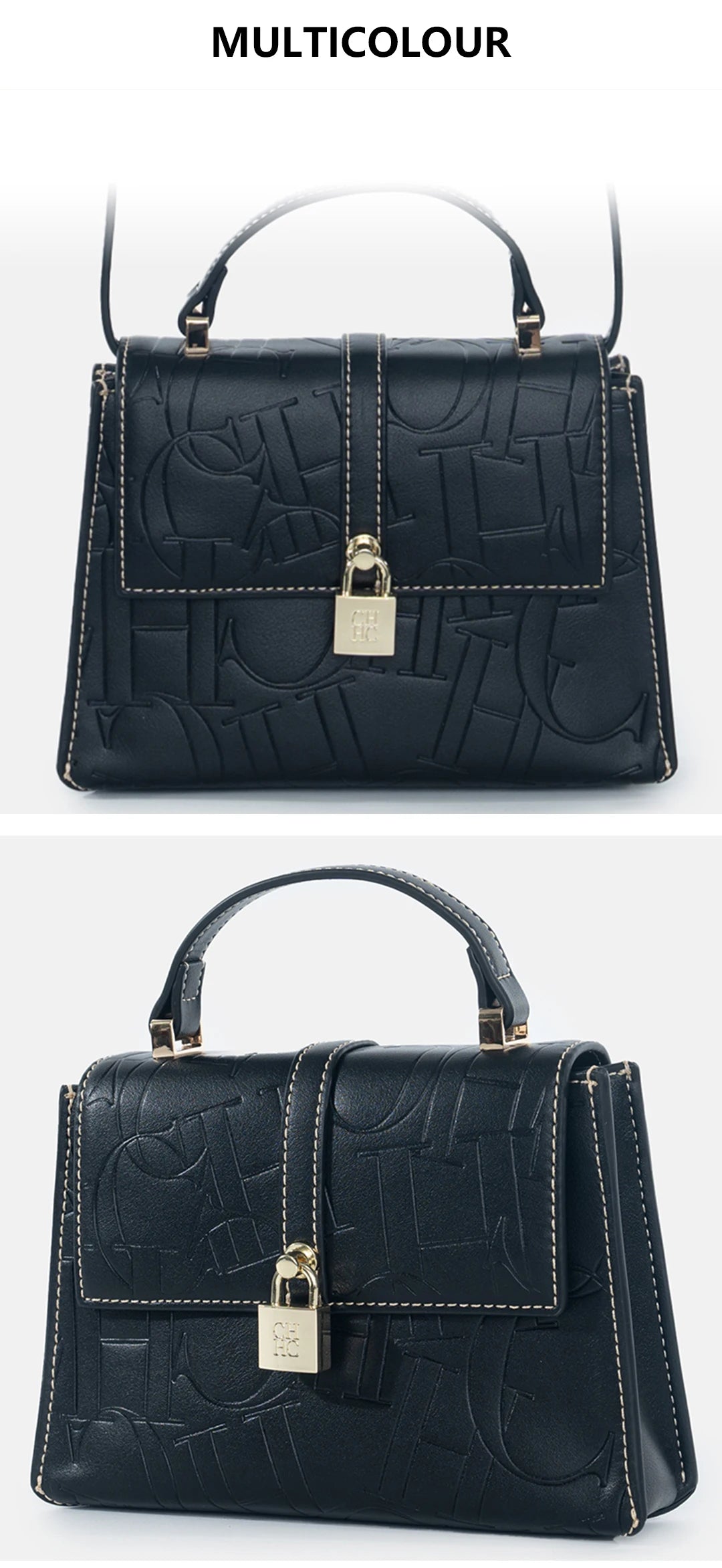 CH Fashion Classic Women's Tote Bag Niche Brand Fashion Monogram Print Lock Design New Trend Exquisite Women's Shoulder Bag