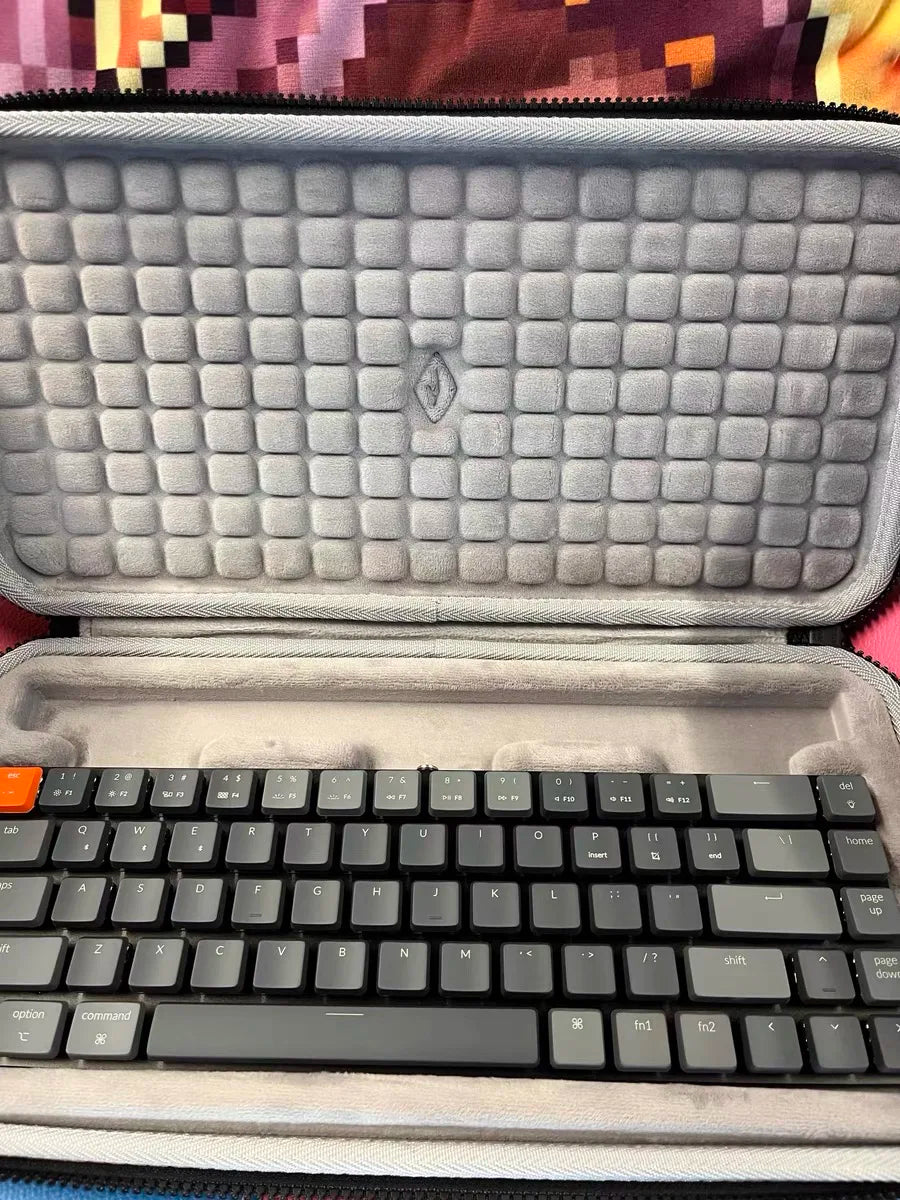 For Keychron K2 K3 K4 K6 K8 K10 Pro Mechanical Keyboard Storage Box Fashion Hard Bag Carrying Case