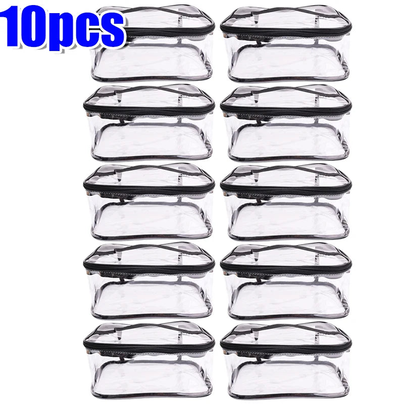 Large Clear PVC Storage Bag Travel Waterproof Organizer Bags Cosmetics Pouch Reusable Toy Storage Bag for Building Block Puzzle