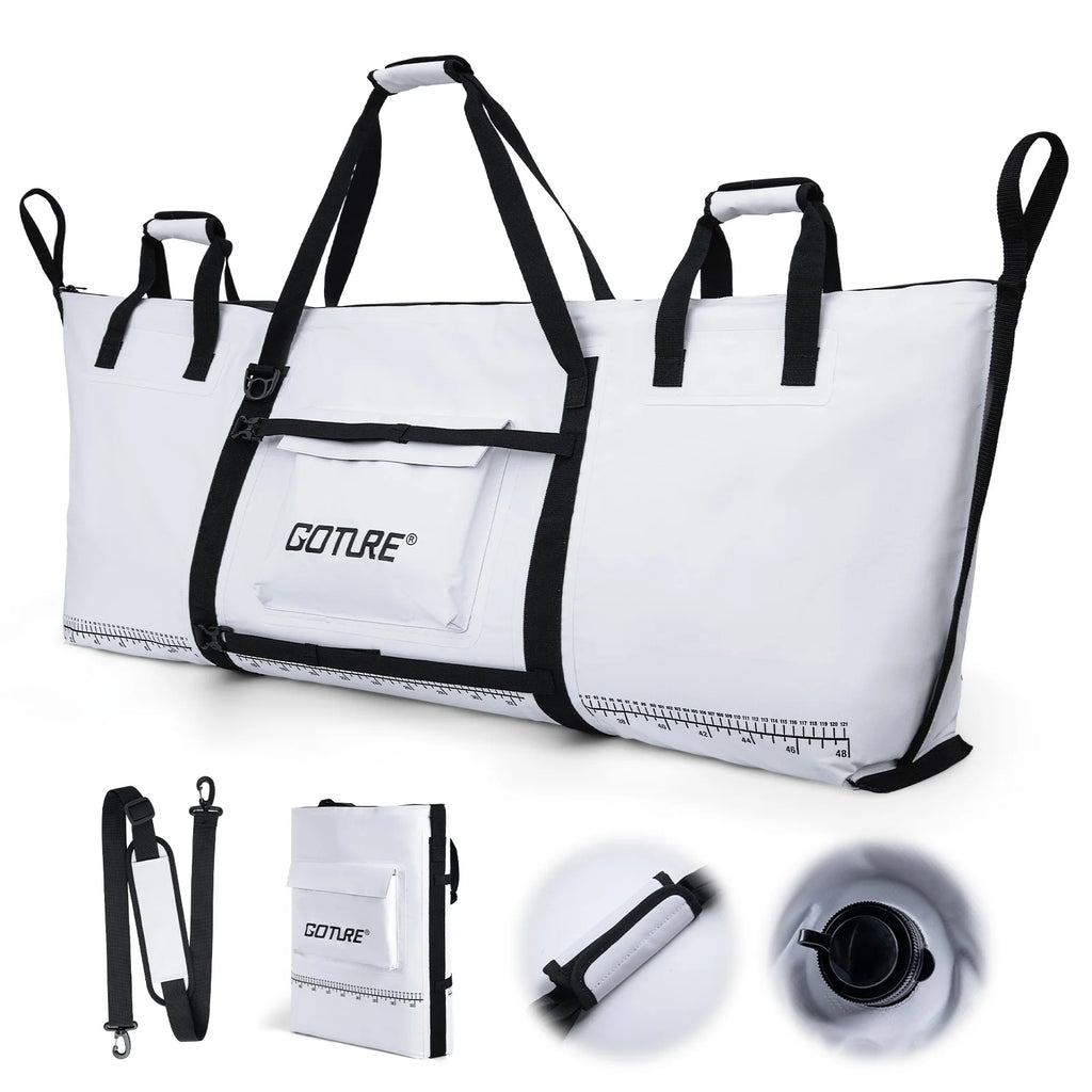 Goture Sea Fishing Live Fish Insulated Cooler Bag Waterproof Fish Bag Fishing Cooler Bag Freshness 72 Hour Retention Collapsible