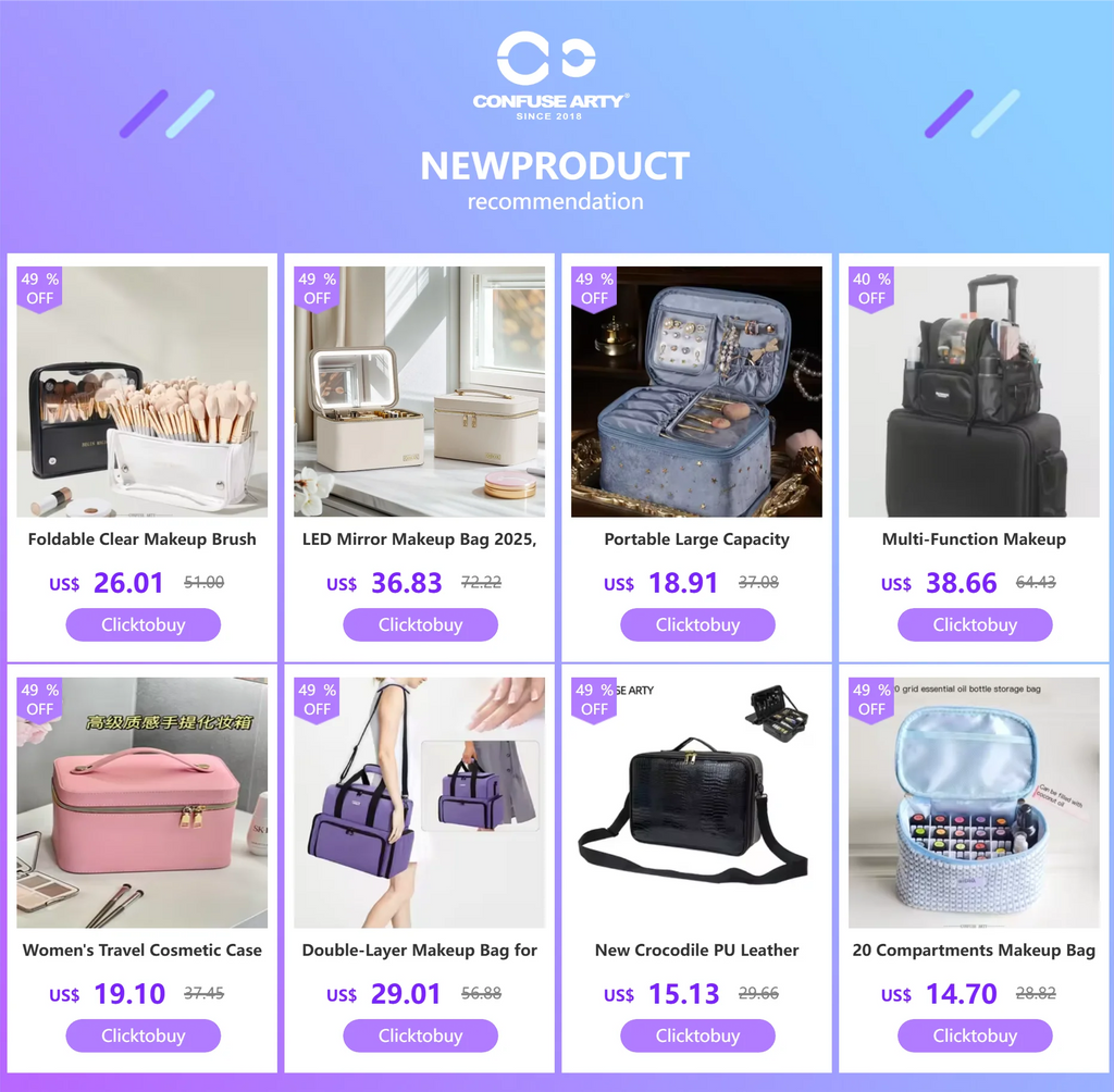 New Crocodile PU Leather Cosmetic Bag Professional Make Up Box Large Capacity Storage Travel Toiletry Makeup Suitcase