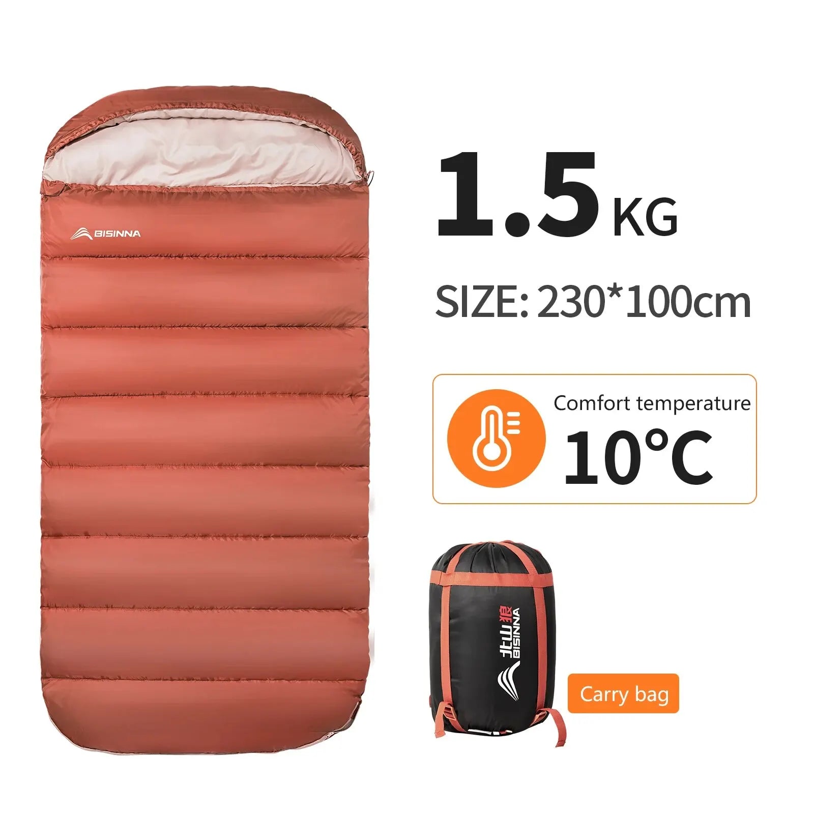 Hot Sale Large Camping Sleeping Bag Lightweight 3 Season Loose Widen Bag Long Size for Adult Rest Hiking Fishing Wholsale