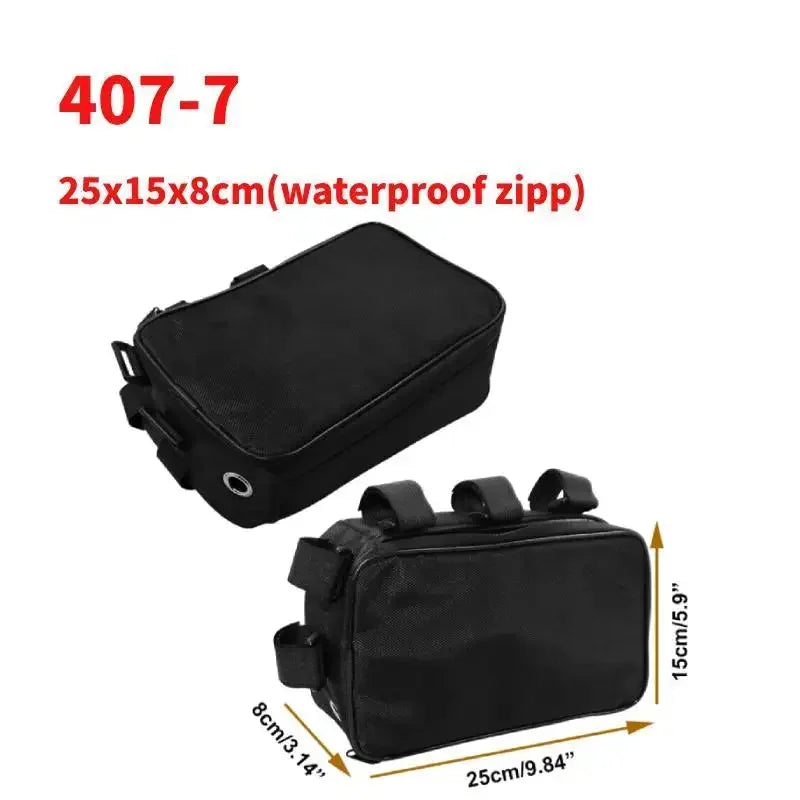 Bicycle Tube Frame Pack Bag, Battery Front Tool Box, Storage Case, MTB Ebike