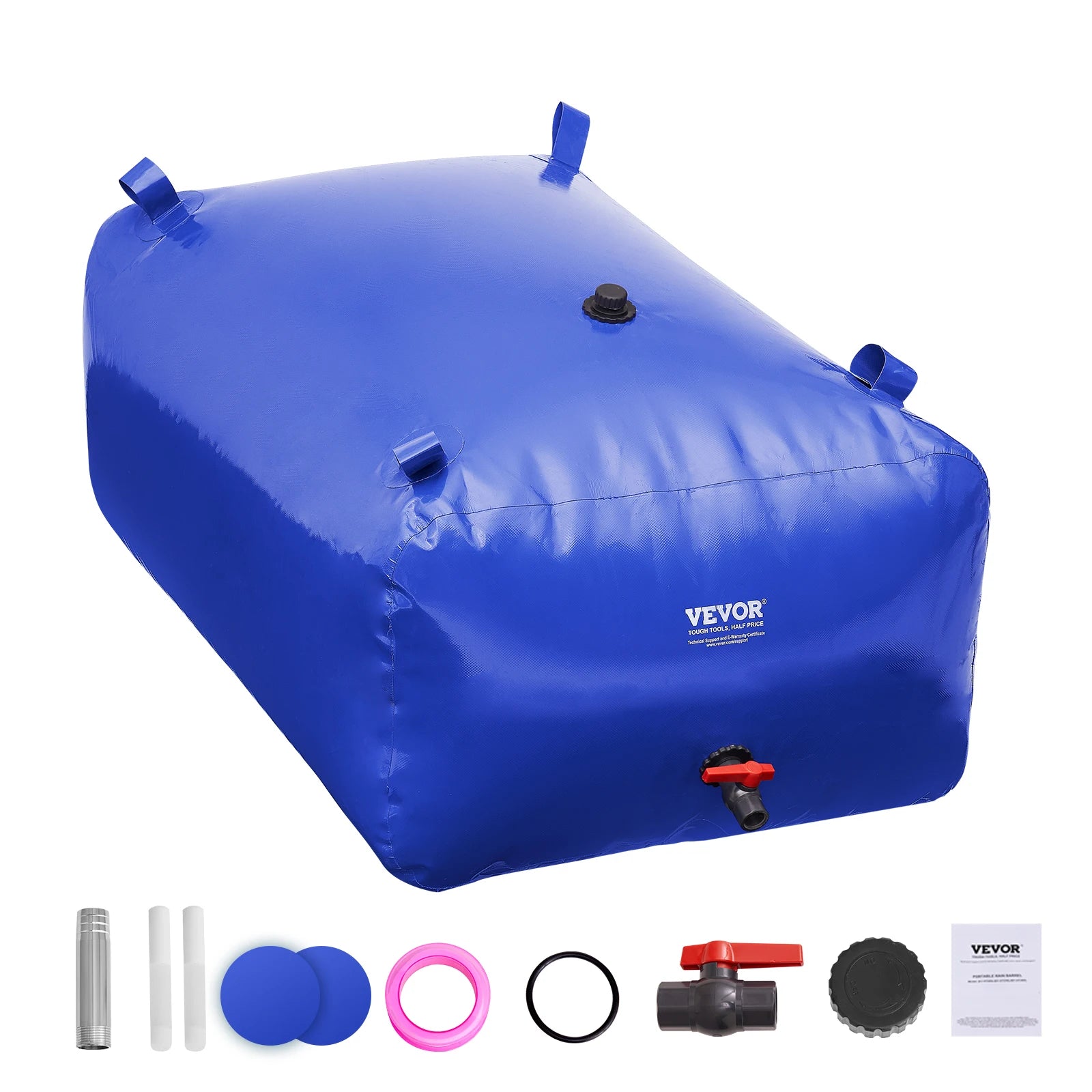 SucceBuy Water Storage Bladder, PVC Collapsible Water Storage Containers, Large Capacity Soft Water Bag, Fire Prevention Camping