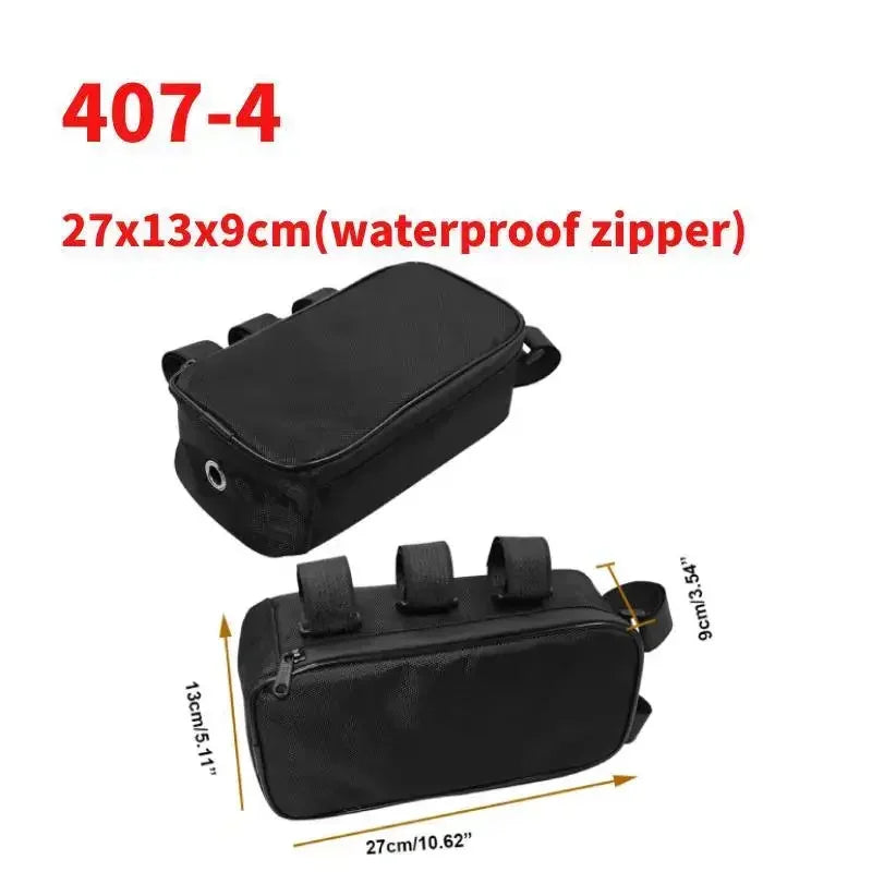 Bicycle Tube Frame Pack Bag, Battery Front Tool Box, Storage Case, MTB Ebike