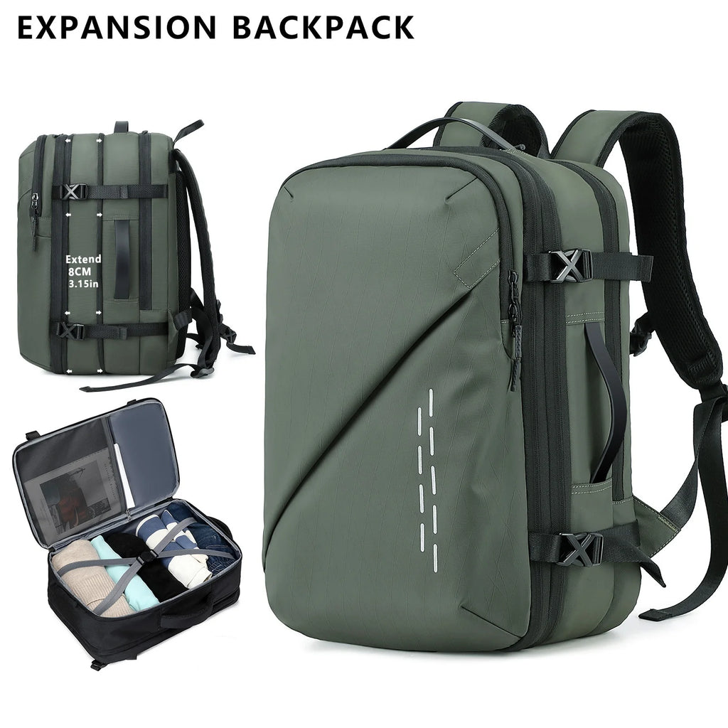 Large capacity fashionable vacuum compression backpack, computer backpack, leisure hiking backpack