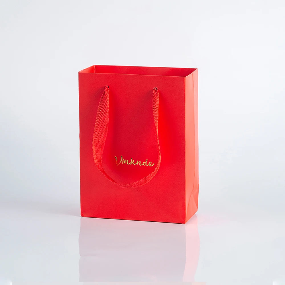 50pcs Custom Logo Luxury Retail Boutique Shopping Tote Bag White Black Kraft Gift Paper Bags For Perfume Shoes Clothes Packaging