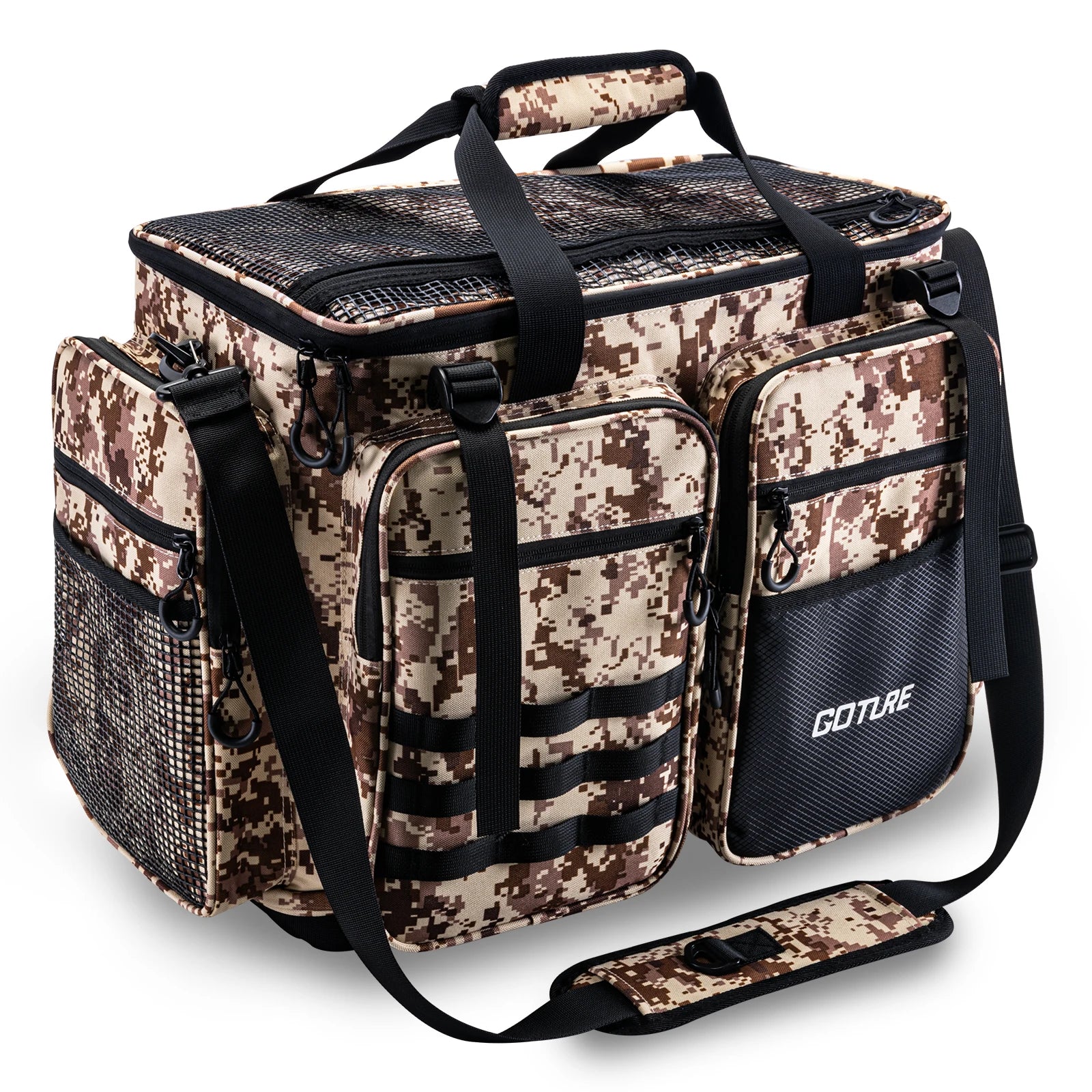 Goture Pro Angler Tackle Bag Holds 8x3700+4x3600 Trays Water Resistant Saltwater Fishing Gear Organizer 21.65" Gift for Men