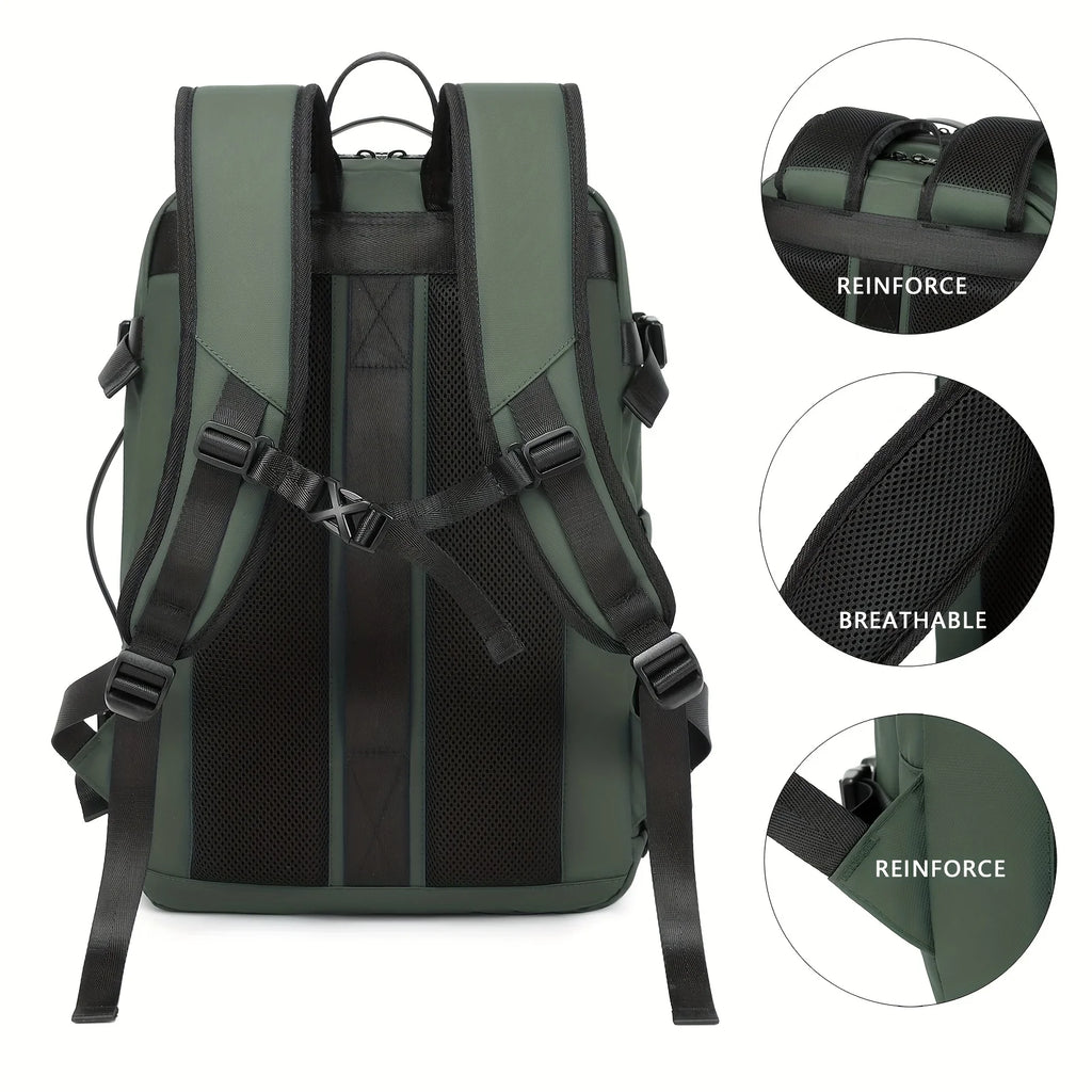 Large capacity fashionable vacuum compression backpack, computer backpack, leisure hiking backpack