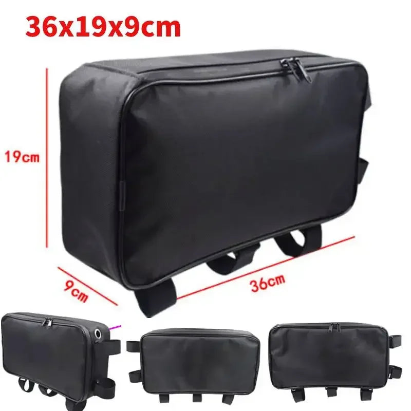 Bicycle Tube Frame Pack Bag, Battery Front Tool Box, Storage Case, MTB Ebike