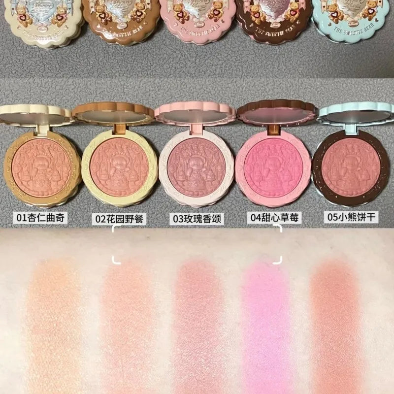 Flower Knows Makeup Set Swan Ballet Concealer Palette Embossed Blusher Shine Lipstick Kit With Bag THE SWEETIE BEAR Bunny Garden