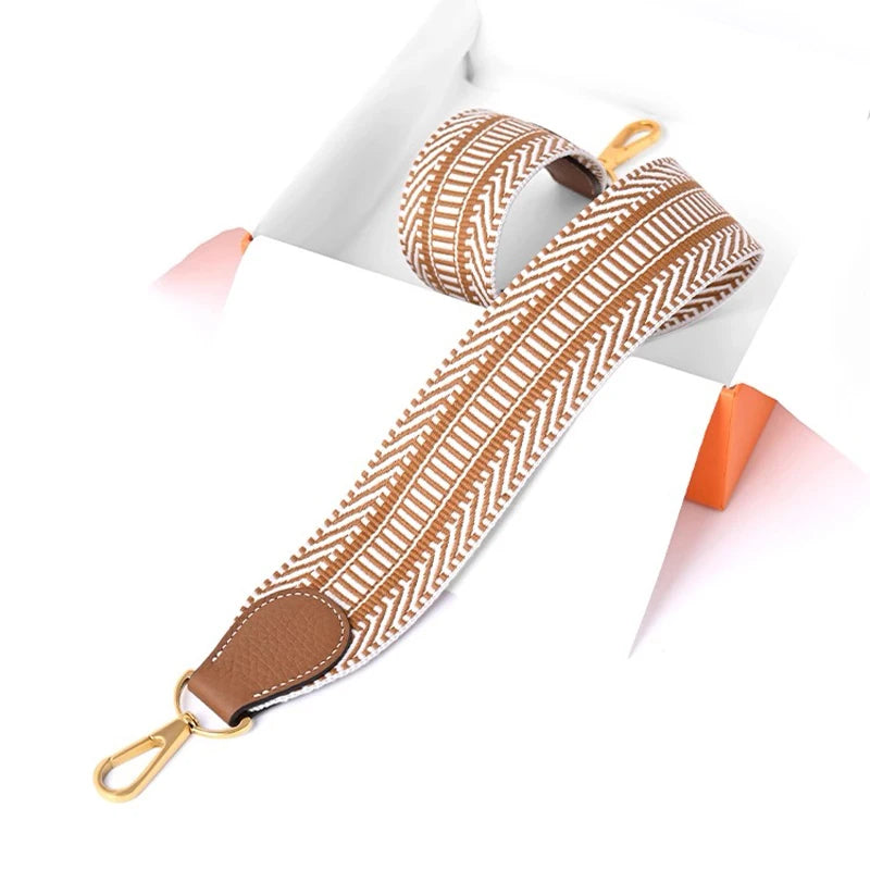 5cm Wide Togo Cowhide Woven Canvas Strap Suitable For Kelly Evelyn Bag Shoulder Strap Diagonal Cross Leather Material