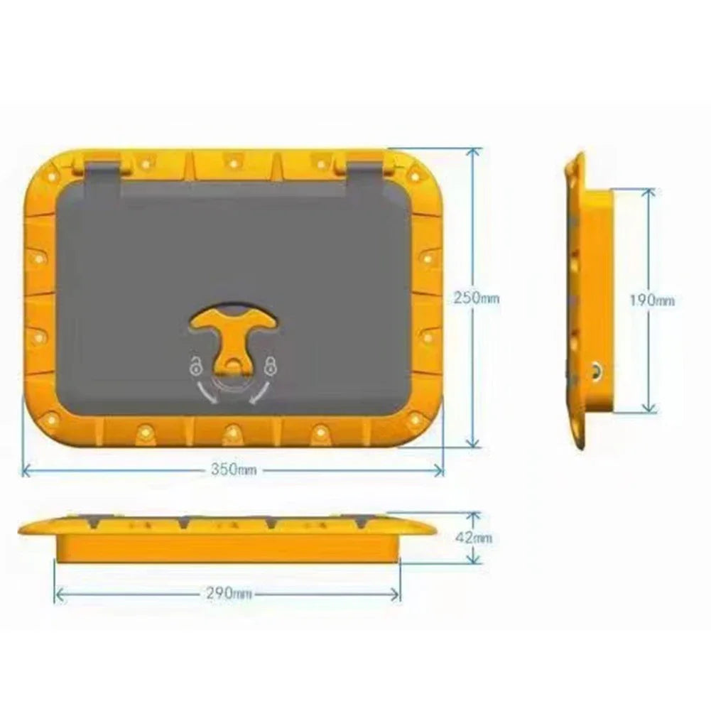 Marine Deck Square Hatch And Red Waterproof Bag For Boat Kayak Canoe Boat Parts Accessories Drifting Water Sports