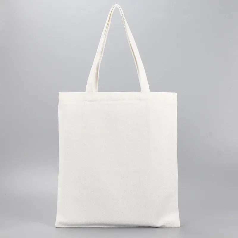 10 pcs Custom Logo Printed Plain Bulk Large Reusable Eco Friendly Cotton Canvas Tote Shopping Bag for Shopping School