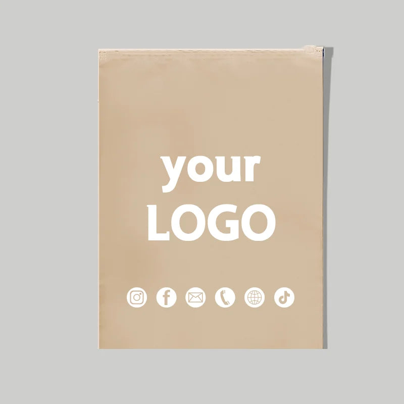 Enterprise custom frosted matte zipper bag product storage bag clothing swimsuit towel wig packaging bag with logo printing